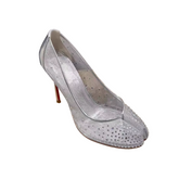 Diamante Spilt Toe High Heel Pumps